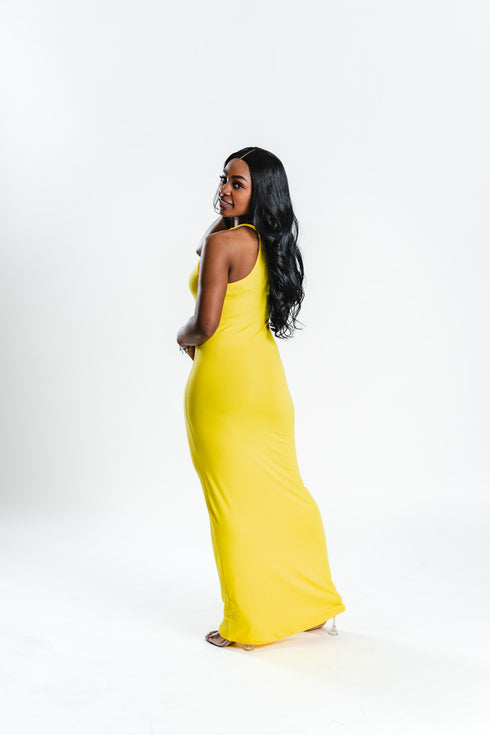 Yellow Racerback Maxi Dress